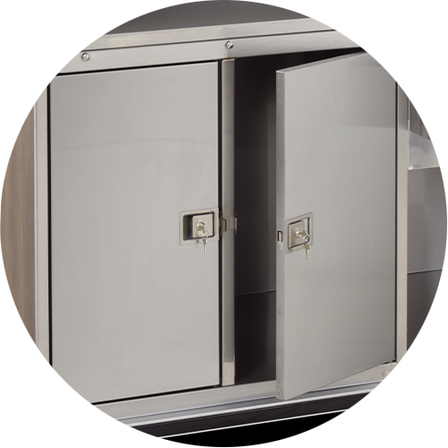 Locking Doors for Storage Area