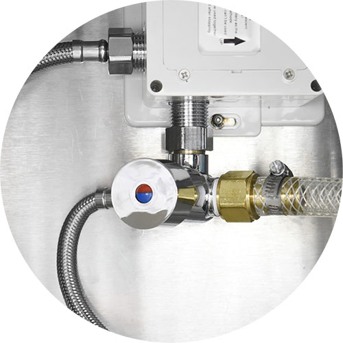 Water Heater with Adjustable Thermostat