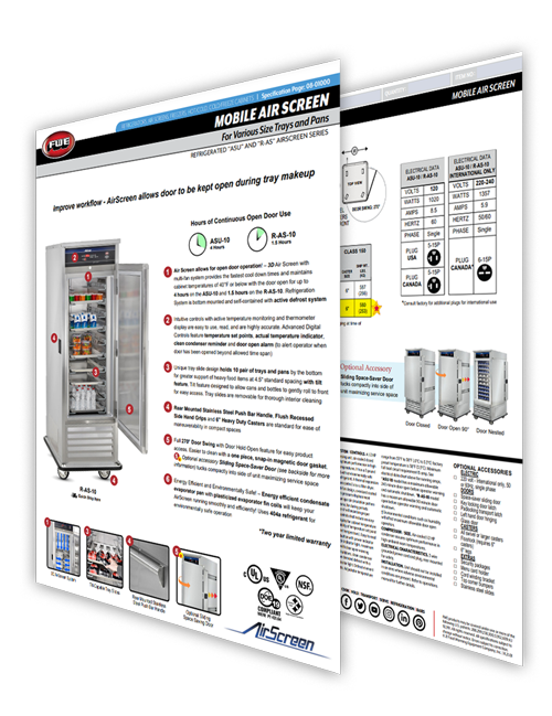 Click to View Specification Sheet for AirScreen Model ASU-10 and R-AS-10