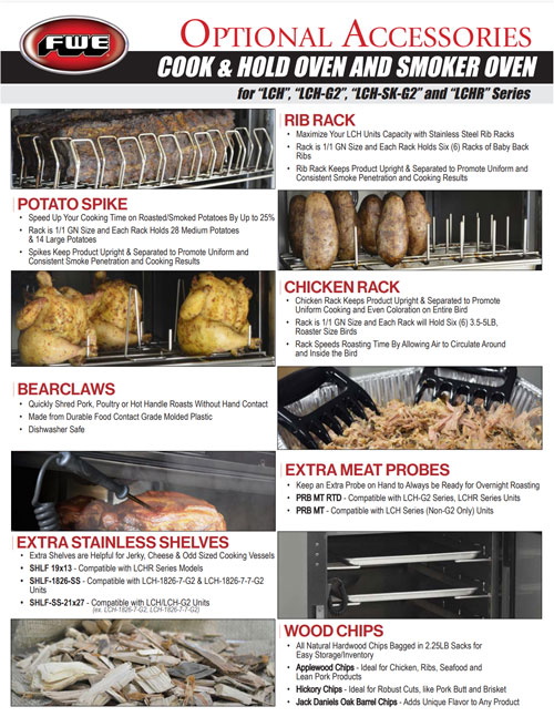 Cook & Hold Oven and Smoker Oven Optional Accessories Brochure