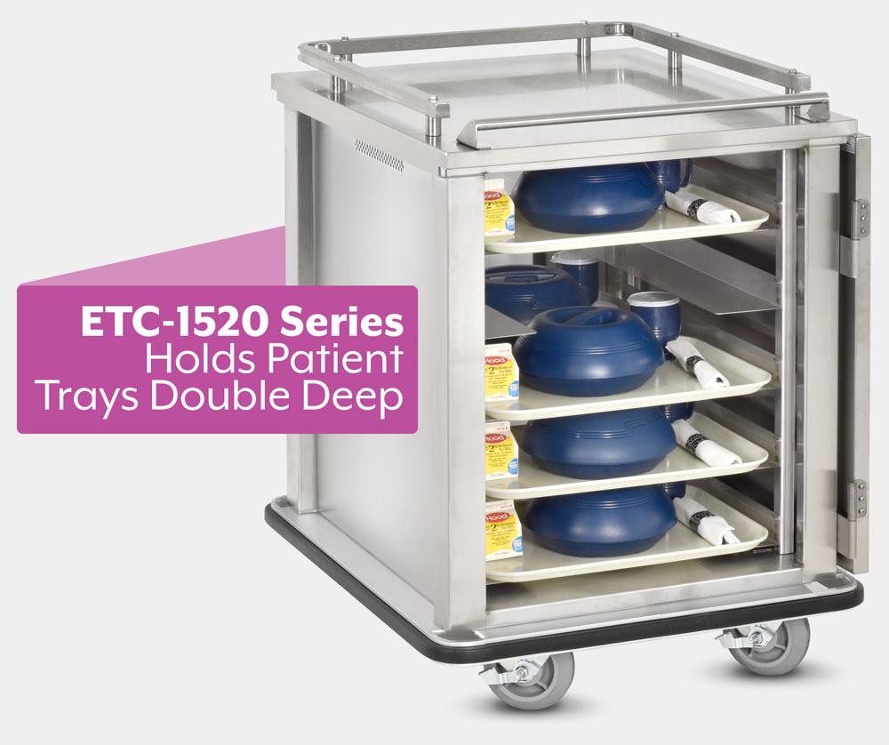 FWE's Patient Tray Delivery: ETC-1520 Series holds patient trays double deep