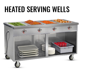FWE's Correctional / Prison Equipment Solutions - for Heated Serving Wells - Model # HLC-4W6-1-DRN Shown