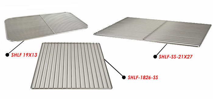 FWE / Food Warming Equipment Company Low Temp Cook & Hold Optional Accessories: Extra Stainless Shelves Part # SHLF 1913, SHLF-1826-SS, SHLF-SS-21X27