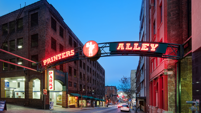 Downtown Nashville, Tennessee | Printer's Alley
